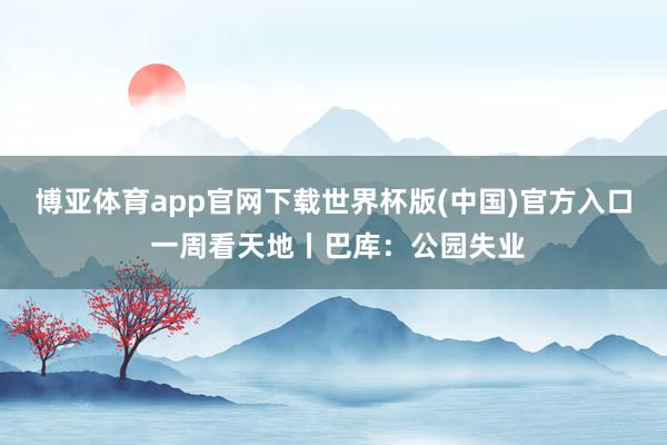 博亚体育app官网下载世界杯版(中国)官方入口 一周看天地丨巴库：公园失业