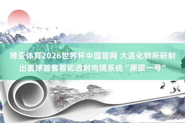 博亚体育2026世界杯中国官网 大连化物所研制出寰球首套智能透射电镜系统“原眼一号”