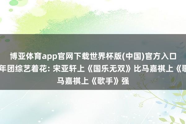 博亚体育app官网下载世界杯版(中国)官方入口 期间少年团综艺着花: 宋亚轩上《国乐无双》比马嘉祺上《歌手》强