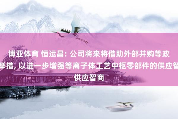 博亚体育 恒运昌: 公司将来将借助外部并购等政策举措, 以进