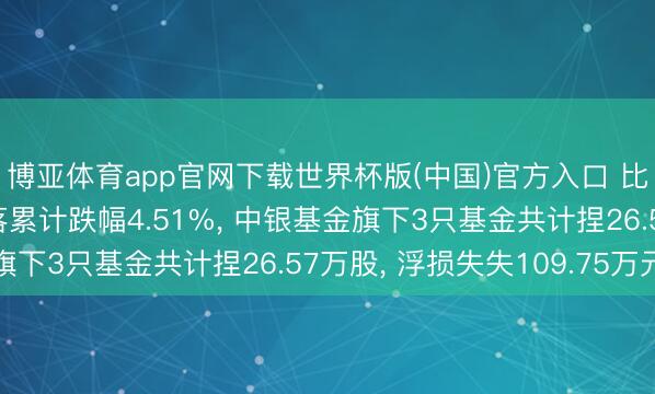 博亚体育app官网下载世界杯版(中国)官方入口 比亚迪股价贯穿3宇宙落累计跌幅4.51%, 中银基金旗下3只基金共计捏26.57万股, 浮损失失109.75万元